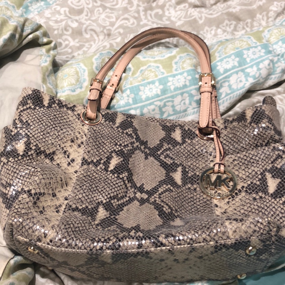 Michael Kors snakeskin shoulder bag